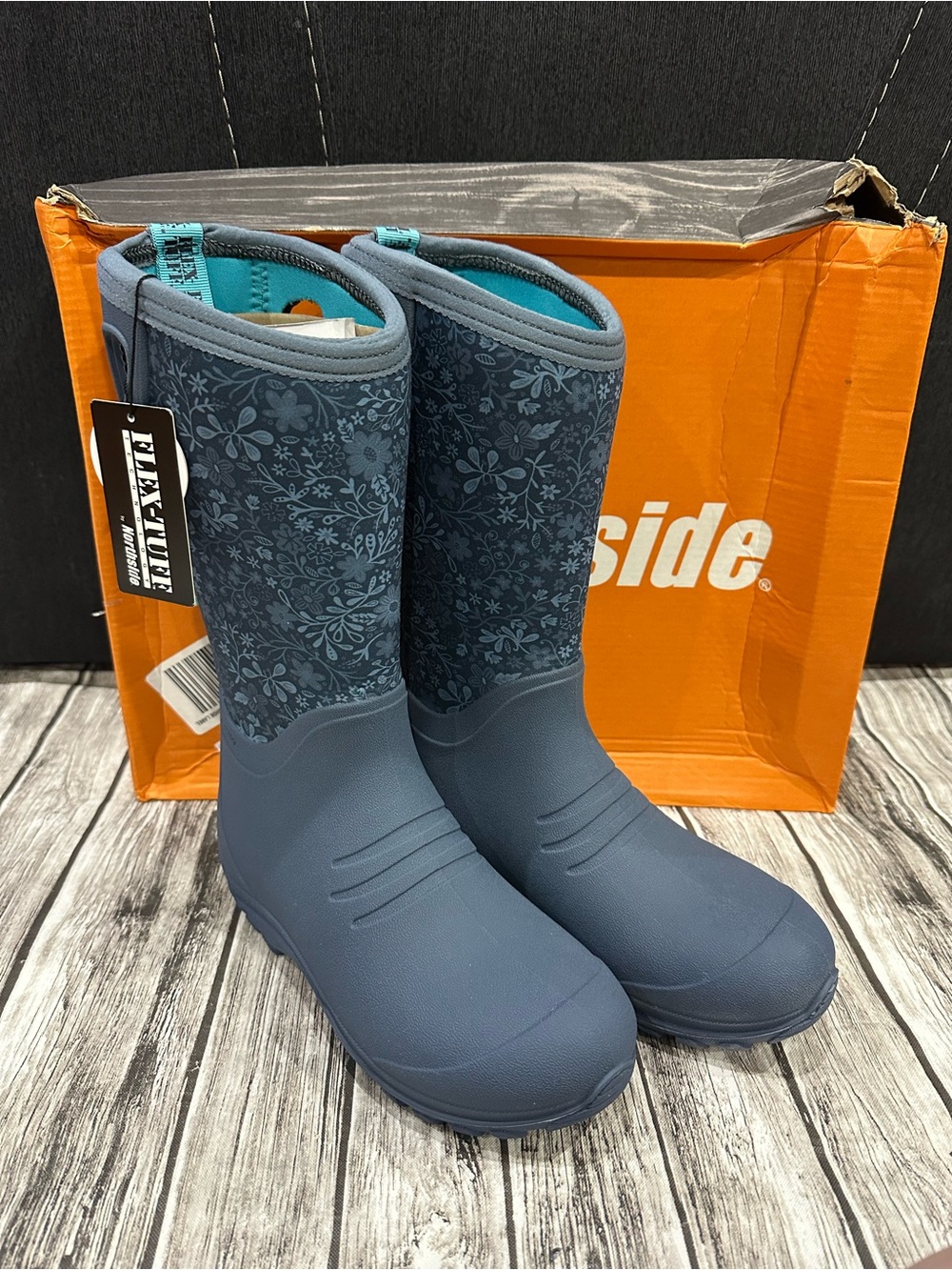 Northside Womens Cedarhome Waterproof Insulated Flat Heel Rain Boots Size 6
